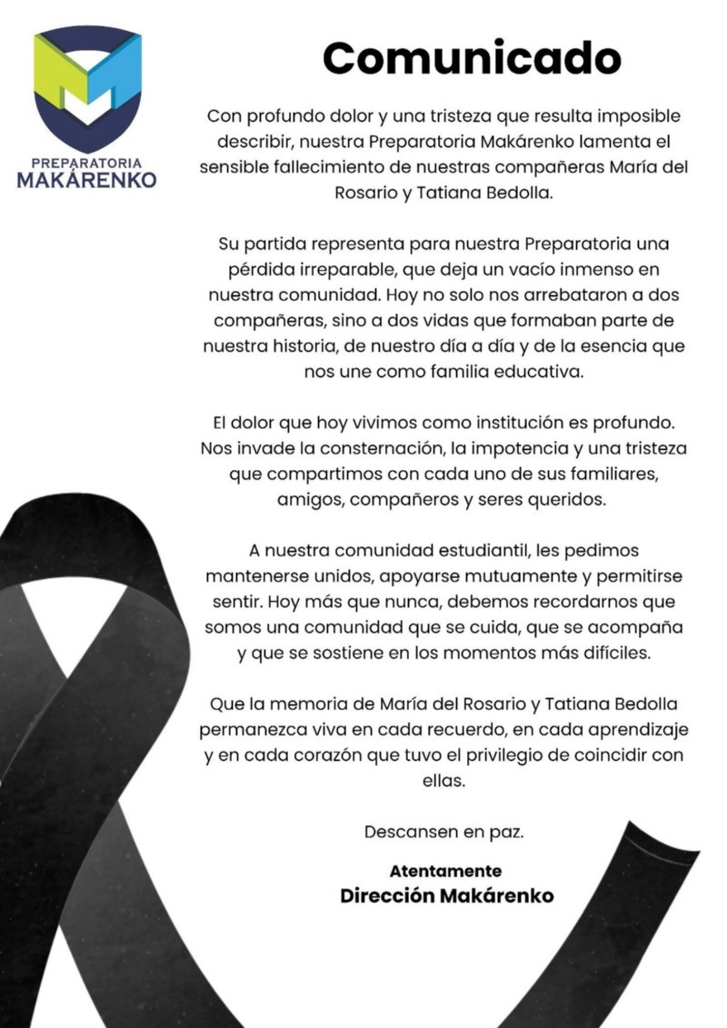 &nbsp;Las profesoras fueron identificadas por directivos de la preparatoria como Tatiana Madrigal Bedolla y María del Rosario Sagrero. ESPECIAL