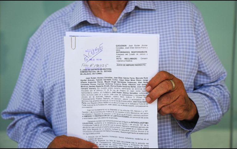 En la imagen, el amparo interpuesto por el colectivo 