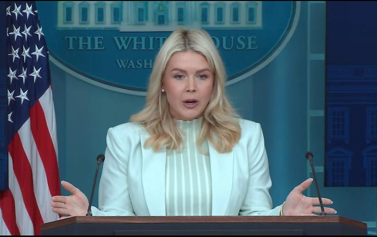 La portavoz Karoline Leavitt afirmó que el diálogo entre Estados Unidos e Irán no se ha detenido y sigue avanzando. EFE/ CASA BLANCA