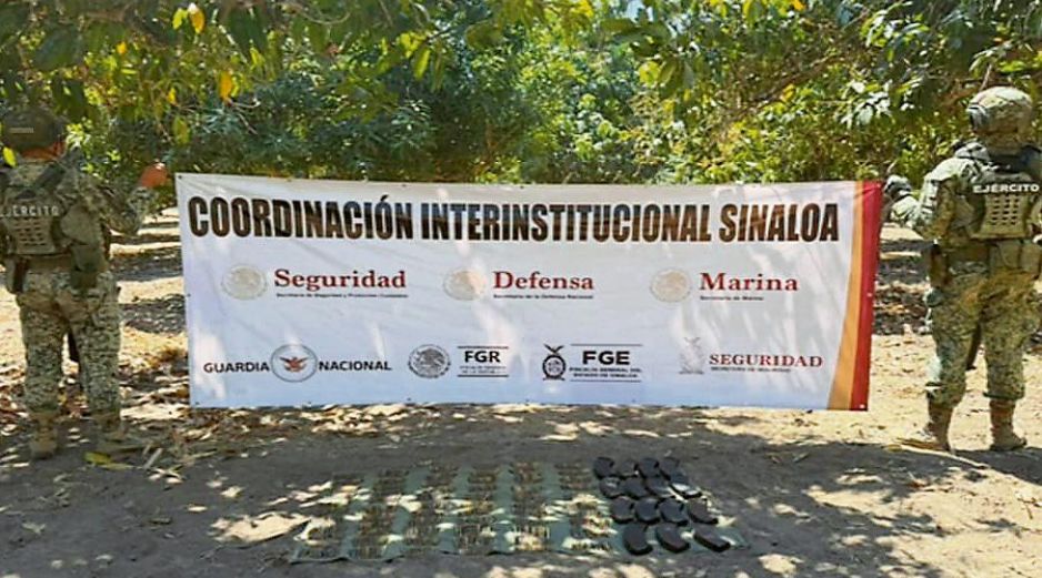 Las armas y los cartuchos fueron asegurados en Escuinapa y Elota. ESPECIAL