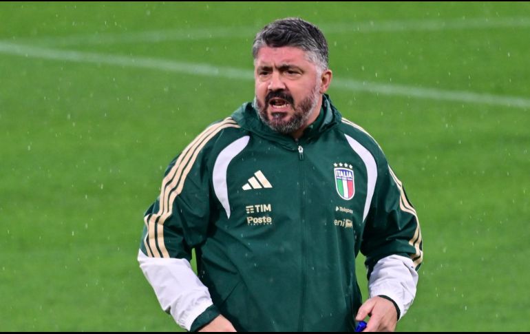 Gennaro Gattuso. El proyecto del seleccionador de Italia llega a su primer gran examen en un escenario de máxima presión. EFE/M. Maraviglia