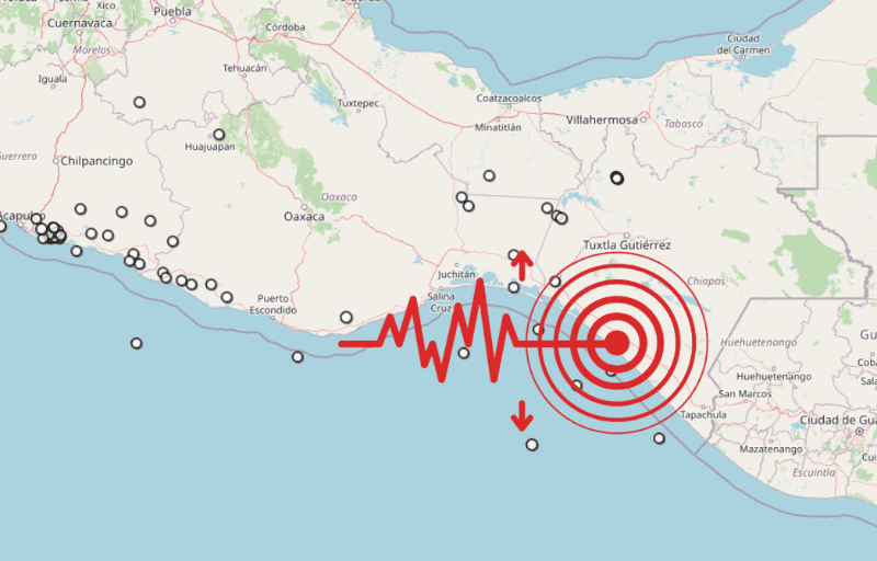 &nbsp;Sismo en Chiapas. ESPECIAL / SSN