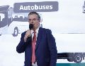 El presidente ejecutivo de la Asociación Nacional de Productores de Autobuses, Camiones y Tractocamiones reconoció los apoyos a la industria impulsado por el Gobierno de México. EFE / S. Gutiérrez
