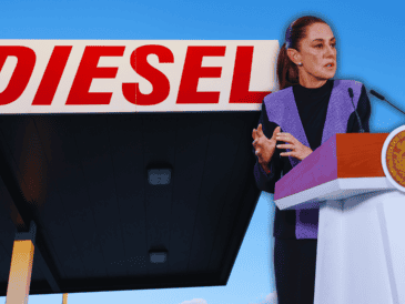 El anuncio de Sheinbaum se da luego de que el combustible alcanzó precios de hasta 30 pesos por litro en distintas regiones del país. EFE / S. Gutiérrez / ESPECIAL / CANVA