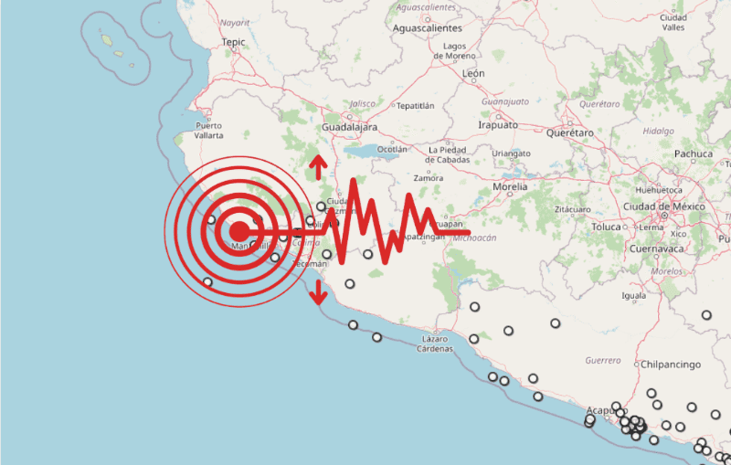 Sismos en Jalisco. ESPECIAL / SSN&nbsp;