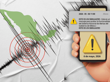 El Primer Simulacro Nacional está programado para el 6 de mayo en punto de las 11:00 horas. ESPECIAL/Canva/CNPC