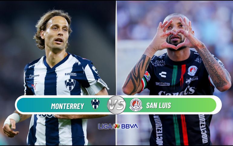 Este sábado, el equipo de Monterrey recibe en casa al Atlético de San Luis, en un partido donde ambos equipos tienen la obligación absoluta de sumar. ESPECIAL / IMAGO7 y CANVA