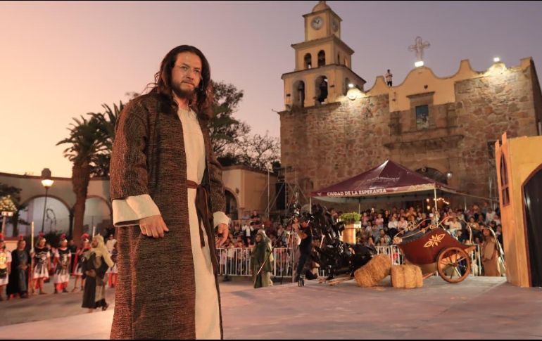 Miguel Iván Alejo Guareño, de 34 años, interpreta a Jesús en la Judea de San Martín de las Flores. CORTESÍA