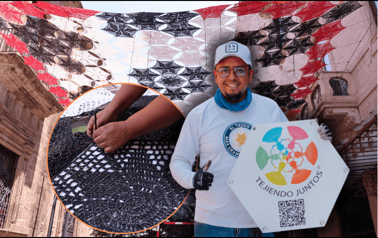 El mural aéreo busca ofrecer una experiencia visual diferente a quienes transitan por el corazón de Guadalajara. ESPECIAL/Gobierno de Guadalajara