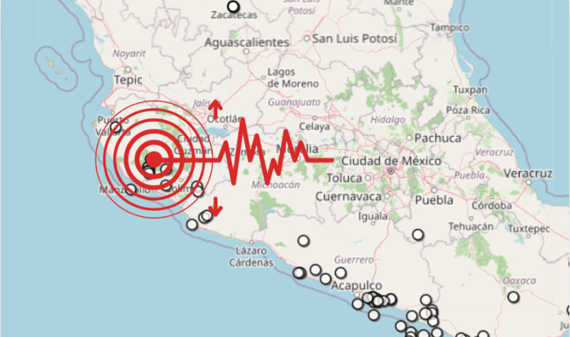 &nbsp;Sismo en Jalisco. ESPECIAL / SSN