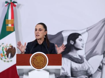 La Presidenta Claudia Sheinbaum aseguró que las autoridades siguen trabajando para contener el derrame de crudo en el Golfo de México. EFE/M. Guzmán