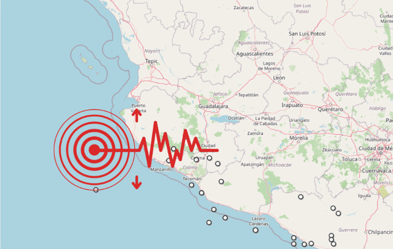 &nbsp;Sismo en Jalisco. ESPECIAL / SSN