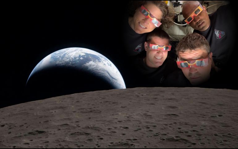 El momento se produce cuando la cápsula Orión, en la que viajan los cuatro tripulantes, pasa de ser atraída por la Luna más fuertemente a estar dominada por la gravedad de la Tierra. ESPECIAL, EFE / NASA