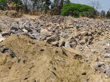 La Fiscalía del Estado no había intervenido el terreno en Tlajomulco, según explicó el colectivo de búsqueda. ESPECIAL/Guerreros Buscadores de Jalisco