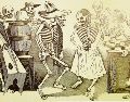 Foto de la caricatura “Calaveras zalameras de las coquetas meseras” del artista mexicano José Guadalupe Posada. EFE