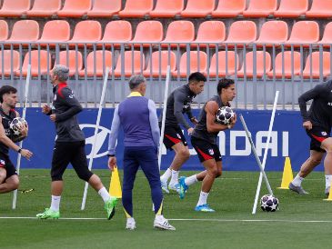 Fuera de la Copa del Rey y lejos de los primeros lugares en LaLiga, el Atlético de Madrid ha puesto todo su esfuerzo en la Champions League: EFE/J. lizón