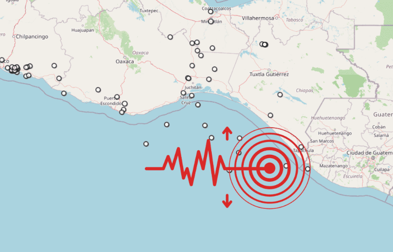 &nbsp;Sismo en Chiapas. ESPECIAL / SSN