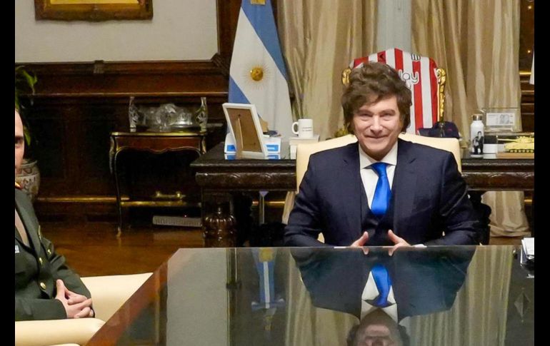 Milei también participará en la ceremonia anual de encendido de antorchas que se realiza en conmemoración de la mencionada efeméride. EFE/ Presidencia de Argentina