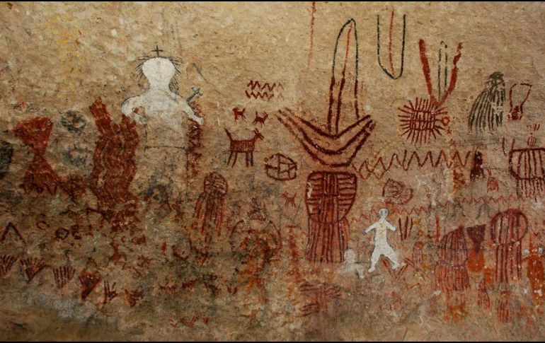 Se presume que las pinturas rupestres halladas en el trayecto ferroviario se elaboraron con pigmentos minerales o vegetales. NTX/ARCHIVO