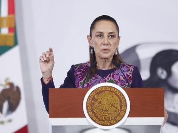 Sheinbaum consideró que este es "un momento" para retomar el diálogo con España sobre el reconocimiento de los abusos cometidos durante la conquista. EFE / S. Gutiérrez