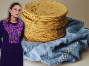 Sobre el precio de la tortilla, Sheinbaum admitió que "ha habido un ligero aumento". EFE / S. Gutiérrez / ESPECIAL / CANVA