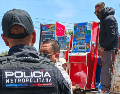 Este 16 de abril, elementos de la Policía Metropolitana  aseguraron 59 máquinas tragamonedas durante un operativo en la colonia La Mojonera. ESPECIAL/Secretaría de Seguridad