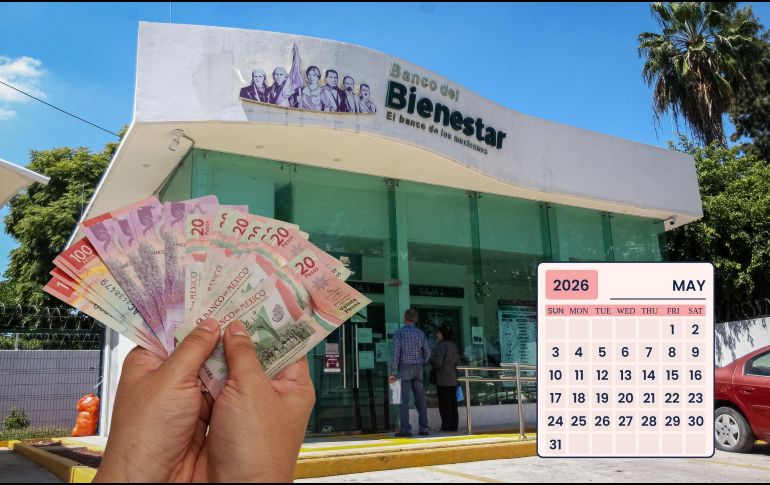 El más reciente pago de la Pensión Bienestar se realizó en marzo, correspondiente al bimestre marzo-abril, por lo que el siguiente pago abarcará el periodo mayo-junio. ESPECIAL / EL INFORMADOR y CANVA