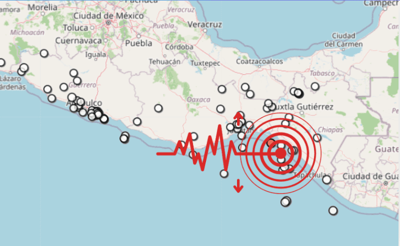 &nbsp;Sismos en Chiapas. ESPECIAL / SSN