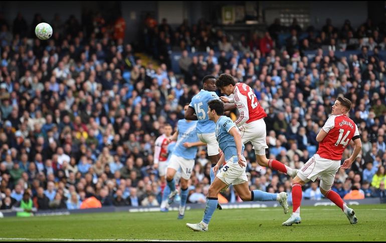 Fotografía del partido de la Premier League inglesa entre el Manchester City y el Arsenal FC. EFE/EPA/P. Powell