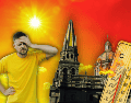 El domingo 26 de abril se perfila indiscutiblemente como el día más caluroso, alcanzando registros de hasta 35 grados centígrados a la sombra. ESPECIAL / CANVA