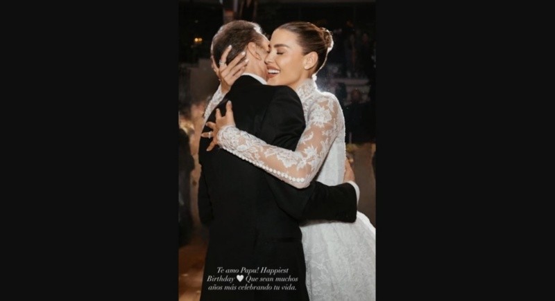 Aunque se confirmó que Luis Miguel sí fue a la boda de su hija Michelle, hay muy pocas imágenes de ellos juntos en el gran día. INSTAGRAM