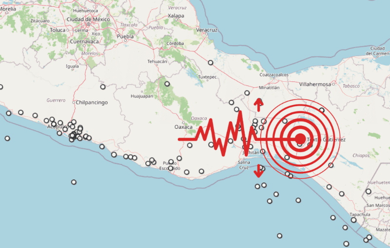 &nbsp;Sismo en Chiapas. ESPECIAL / SSN