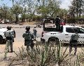 Integrantes de la Guardia Nacional custodian este martes la Zona Arqueológica de Teotihuacán luego de un tiroteo que dejó 2 muertos. EFE/M. Guzmán