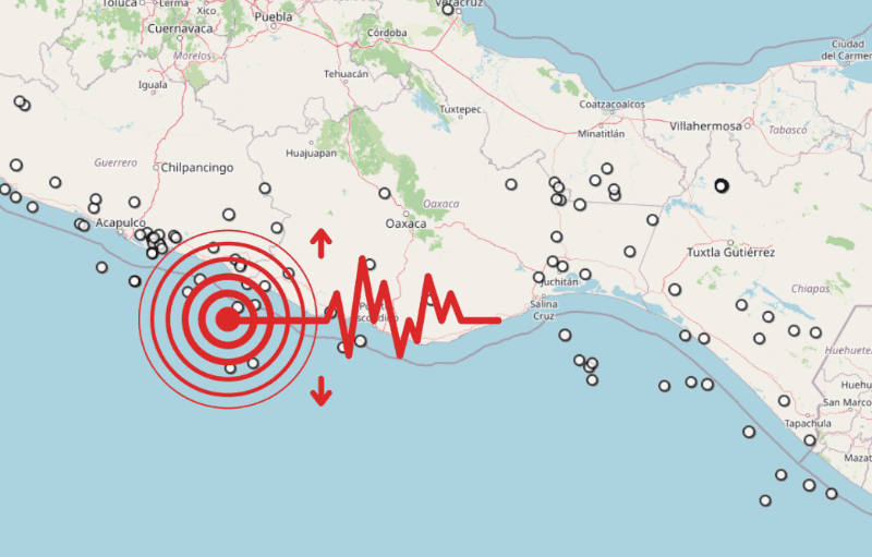 &nbsp;Sismo en Oaxaca. ESPECIAL / SSN