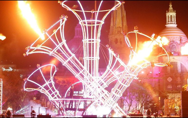 GDLuz 2026 se lleva a cabo del 23 al 26 de abril en el Centro Histórico de la ciudad, con actividades diarias en horario nocturno. EL INFORMADOR/ARCHIVO