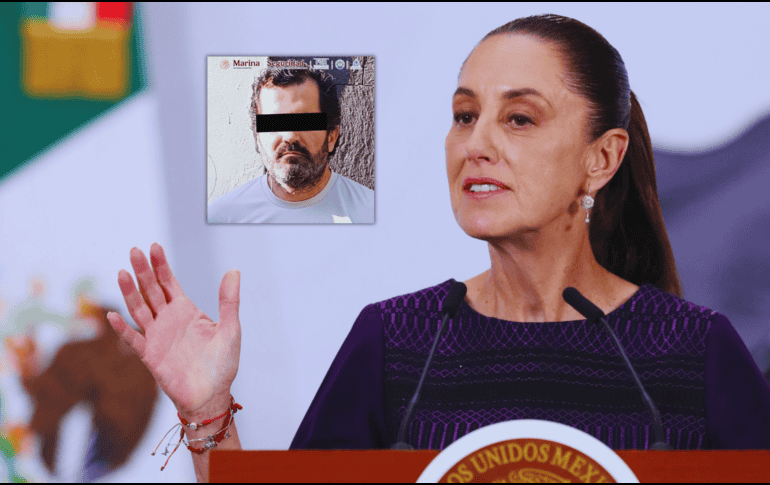 Sheinbaum informó que espera que el contralmirante Fernando Farías Laguna, acusado de huachicol fiscal, sea deportado tras su detención en Argentina. EFE / M. Guzmán - ESPECIAL / Semar