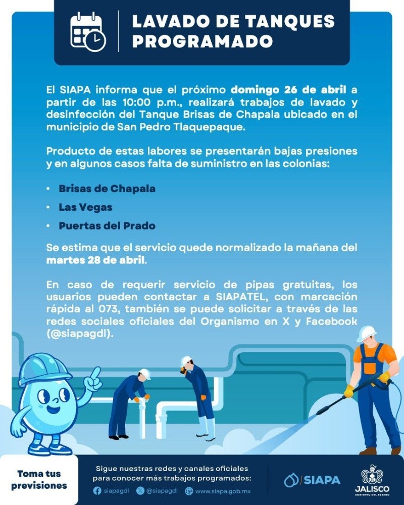 &nbsp;Los trabajos se extenderán durante varios días, por lo que se estima que el servicio se restablezca con normalidad la mañana del martes 28 de abril. ESPECIAL