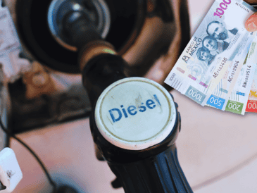 El 71.64% de las gasolineras en el país venden el diésel en menos de 28.28 pesos por litro, mientras que un 7.79% lo comercializa en rangos intermedios. ESPECIAL / CANVA