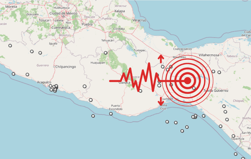 &nbsp;Sismo en Chiapas. ESPECIAL / SSN