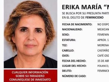 Erika María "N" es acusa del feminicidio de Carolina Flores Gómez. INTERPOL