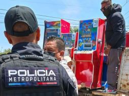 En solo 10 días, se decomisaron 158 tragamonedas en colonias de Guadalajara, Zapopan, Tlaquepaque y Tonalá. CORTESÍA/SECRETARÍA DE SEGURIDAD DEL ESTADO DE JALISCO