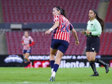 “Licha” marcó en la ida ante Pachuca y se consolidó como la máxima anotadora rojiblanca en el duelo de Liguilla. IMAGO7.