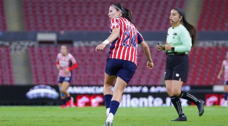 “Licha” marcó en la ida ante Pachuca y se consolidó como la máxima anotadora rojiblanca en el duelo de Liguilla. IMAGO7.