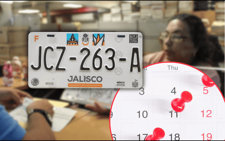 La prórroga estará vigente unos días más, por lo que las sanciones por circular con placas obsoletas comenzarán a aplicarse a partir del 1 de junio. ESPECIAL/Gobierno de Jalisco/Canva