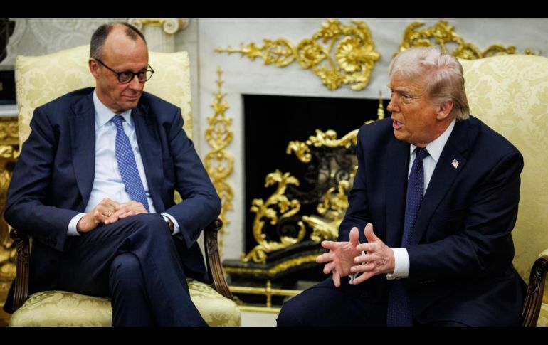 Donald Trump protagonizó un tenso intercambio de declaraciones con el canciller alemán Friedrich Merz. EFE/ARCHIVO