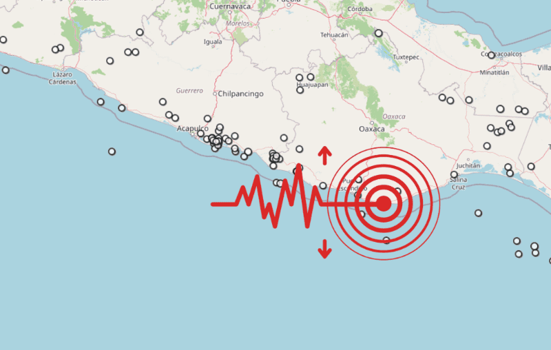 &nbsp;Sismo en Oaxaca. ESPECIAL / SSN