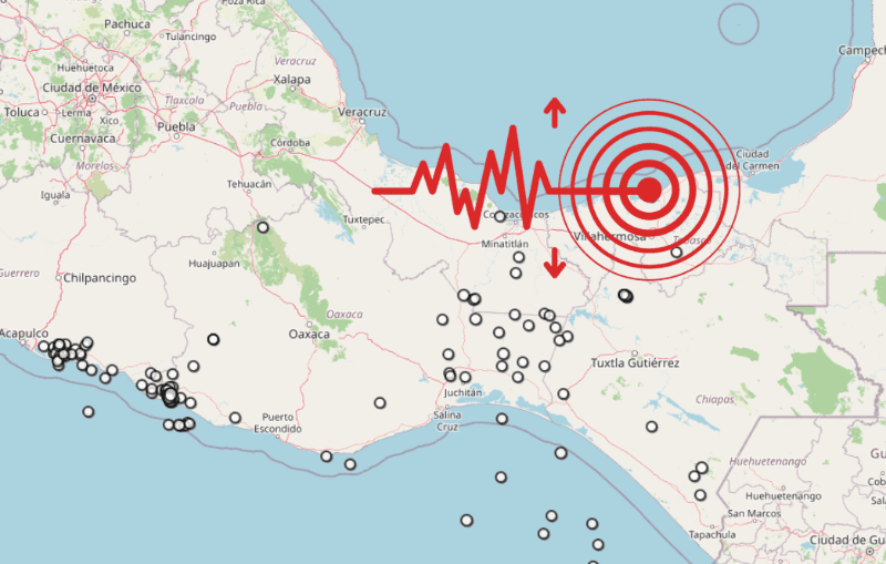 &nbsp;Sismo en Tabasco. ESPECIAL / SSN