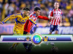 Chivas buscará aprovechar el apoyo de su afición en casa para superar a Tigres en la Liguilla. ESPECIAL / IMAGO7 y CANVA