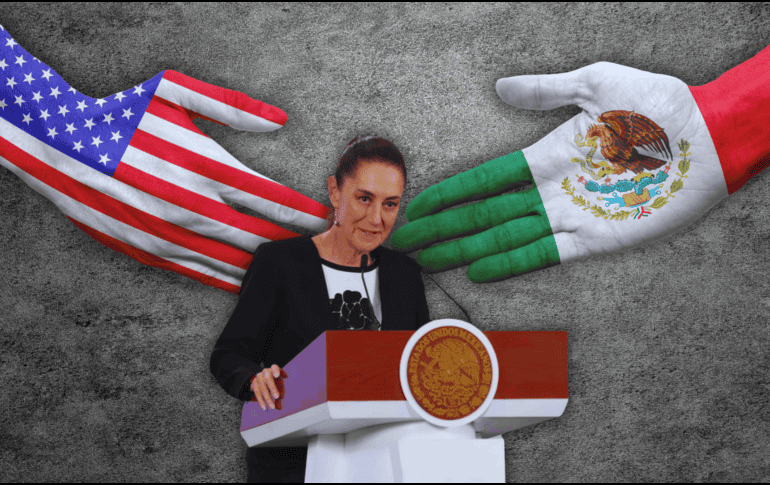 Sheinbaum señaló que su gobierno siempre ha demandado a la administración de Trump que los connacionales sean siempre protegidos y reconocidos. SUN / C. Mejía / ESPECIAL / CANVA