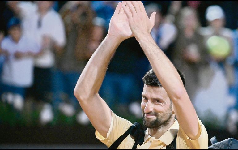 Novak Djokovic. En 19 participaciones que ha tenido el serbio en Italia, es la primera vez que pierde en la ronda inicial. AFP